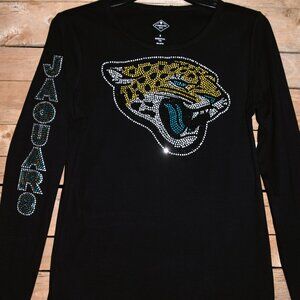 Jaguars rhinestone long sleeve shirt Jaguars sleeve XS S M L XL XXL 1X2X3X4X5X